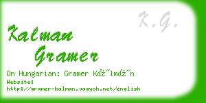 kalman gramer business card